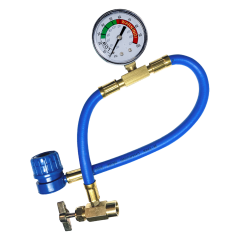 Gas R1234yf 3 en 1 para sistemas de aire acondicionado de automóviles a partir de 2017 + manguera con manómetro + adaptador